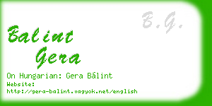 balint gera business card